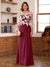 A-Line/Princess Scoop Long Sleeves Floor-Length Ruched Mother of the Bride Dresses With Appliques