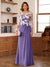 A-Line/Princess Scoop Long Sleeves Floor-Length Ruched Mother of the Bride Dresses With Appliques