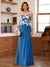 A-Line/Princess Scoop Long Sleeves Floor-Length Ruched Mother of the Bride Dresses With Appliques