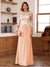 A-Line/Princess Scoop Long Sleeves Floor-Length Ruched Mother of the Bride Dresses With Appliques