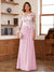 A-Line/Princess Scoop Long Sleeves Floor-Length Ruched Mother of the Bride Dresses With Appliques