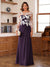 A-Line/Princess Scoop Long Sleeves Floor-Length Ruched Mother of the Bride Dresses With Appliques