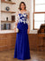 A-Line/Princess Scoop Long Sleeves Floor-Length Ruched Mother of the Bride Dresses With Appliques