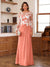 A-Line/Princess Scoop Long Sleeves Floor-Length Ruched Mother of the Bride Dresses With Appliques