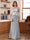 A-Line/Princess Scoop Long Sleeves Floor-Length Ruched Mother of the Bride Dresses With Appliques