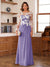 A-Line/Princess Scoop Long Sleeves Floor-Length Ruched Mother of the Bride Dresses With Appliques