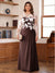 A-Line/Princess Scoop Long Sleeves Floor-Length Ruched Plus Size Mother of the Bride Dresses With Appliques