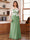 A-Line/Princess Scoop Long Sleeves Floor-Length Ruched Plus Size Mother of the Bride Dresses With Appliques