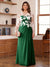 A-Line/Princess Scoop Long Sleeves Floor-Length Ruched Plus Size Mother of the Bride Dresses With Appliques