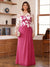 A-Line/Princess Scoop Long Sleeves Floor-Length Ruched Plus Size Mother of the Bride Dresses With Appliques