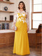 A-Line/Princess Scoop Long Sleeves Floor-Length Ruched Plus Size Mother of the Bride Dresses With Appliques