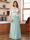 A-Line/Princess Scoop Long Sleeves Floor-Length Ruched Plus Size Mother of the Bride Dresses With Appliques