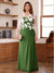 A-Line/Princess Scoop Long Sleeves Floor-Length Ruched Plus Size Mother of the Bride Dresses With Appliques