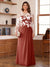 A-Line/Princess Scoop Long Sleeves Floor-Length Ruched Plus Size Mother of the Bride Dresses With Appliques