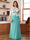 A-Line/Princess Scoop Long Sleeves Floor-Length Ruched Plus Size Mother of the Bride Dresses With Appliques