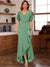 Trumpet/Mermaid V-Neck Short Sleeves Ruched Mother of the Bride Dresses with Ruffles