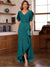 Trumpet/Mermaid V-Neck Short Sleeves Ruched Mother of the Bride Dresses with Ruffles