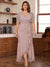 Trumpet/Mermaid V-Neck Short Sleeves Ruched Plus Size Mother of the Bride Dresses with Ruffles