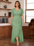 Trumpet/Mermaid V-Neck Short Sleeves Ruched Plus Size Mother of the Bride Dresses with Ruffles