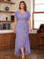 Trumpet/Mermaid V-Neck Short Sleeves Ruched Plus Size Mother of the Bride Dresses with Ruffles