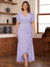 Trumpet/Mermaid V-Neck Short Sleeves Ruched Plus Size Mother of the Bride Dresses with Ruffles
