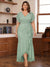 Trumpet/Mermaid V-Neck Short Sleeves Ruched Plus Size Mother of the Bride Dresses with Ruffles