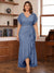 Trumpet/Mermaid V-Neck Short Sleeves Ruched Plus Size Mother of the Bride Dresses with Ruffles