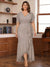 Trumpet/Mermaid V-Neck Short Sleeves Ruched Plus Size Mother of the Bride Dresses with Ruffles