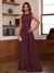A-Line/Princess Crew Neck Sleeveless Mother of the Bride Dresses with Appliques & Ruffles