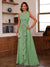 A-Line/Princess Crew Neck Sleeveless Mother of the Bride Dresses with Appliques & Ruffles