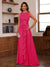 A-Line/Princess Crew Neck Sleeveless Mother of the Bride Dresses with Appliques & Ruffles
