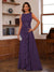 A-Line/Princess Crew Neck Sleeveless Mother of the Bride Dresses with Appliques & Ruffles