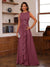 A-Line/Princess Crew Neck Sleeveless Mother of the Bride Dresses with Appliques & Ruffles