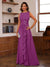 A-Line/Princess Crew Neck Sleeveless Mother of the Bride Dresses with Appliques & Ruffles