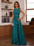 A-Line/Princess Crew Neck Sleeveless Mother of the Bride Dresses with Appliques & Ruffles