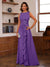 A-Line/Princess Crew Neck Sleeveless Mother of the Bride Dresses with Appliques & Ruffles