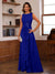 A-Line/Princess Crew Neck Sleeveless Mother of the Bride Dresses with Appliques & Ruffles