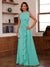 A-Line/Princess Crew Neck Sleeveless Mother of the Bride Dresses with Appliques & Ruffles