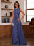 A-Line/Princess Crew Neck Sleeveless Mother of the Bride Dresses with Appliques & Ruffles