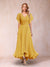 A-Line/Princess V-Neck Short Sleeves Long Evening Dresses with Appliques