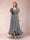 A-Line/Princess V-Neck Short Sleeves Long Evening Dresses with Appliques