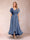 A-Line/Princess V-Neck Short Sleeves Long Evening Dresses with Appliques
