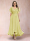 A-Line/Princess V-Neck Short Sleeves Long Plus Size Evening Dresses with Appliques