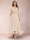 A-Line/Princess V-Neck Short Sleeves Long Plus Size Evening Dresses with Appliques