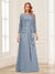 Lace Chiffon Square Neck 3/4 Sleeves 2 Pieces Mother of the Bride Dresses with Appliques & Jacket