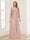 Lace Chiffon Square Neck 3/4 Sleeves 2 Pieces Mother of the Bride Dresses with Appliques & Jacket