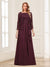 Lace Chiffon Square Neck 3/4 Sleeves 2 Pieces Mother of the Bride Dresses with Appliques & Jacket