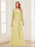 Lace Chiffon Square Neck 3/4 Sleeves 2 Pieces Mother of the Bride Dresses with Appliques & Jacket