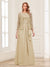 Lace Chiffon Square Neck 3/4 Sleeves 2 Pieces Mother of the Bride Dresses with Appliques & Jacket