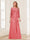 Lace Chiffon Square Neck 3/4 Sleeves 2 Pieces Mother of the Bride Dresses with Appliques & Jacket